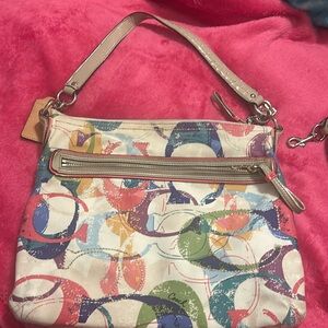 Coach Poppy Stamped C Hippie Handbag